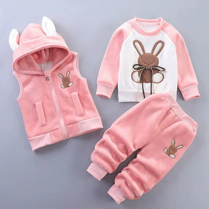 Children's Clothing 2025 Children's Winter Clothing Baby Three Pcs Set