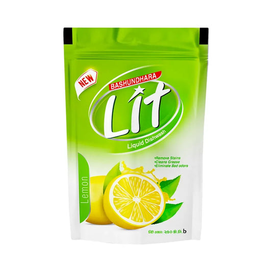 Bashundhara Lit Liquid Dish Wash Lemon Pouch