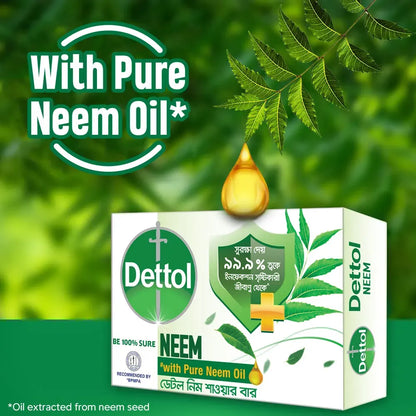 Dettol Soap Neem with Pure Neem Oil Shower Bar