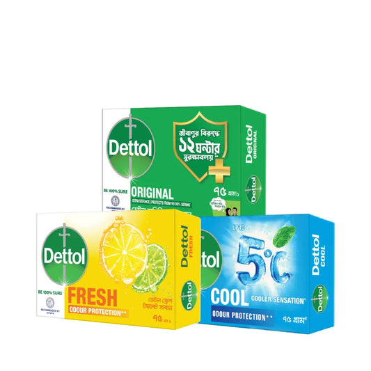 Dettol Soap Summer Pack (Cool, Fresh & Original) 75 gm