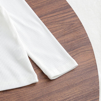 Baby long-sleeved butterfly print suit children's baby clothes denim suit