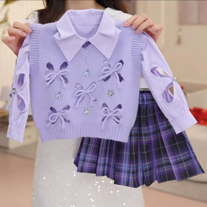 Girls Vest three-piece suit trendy