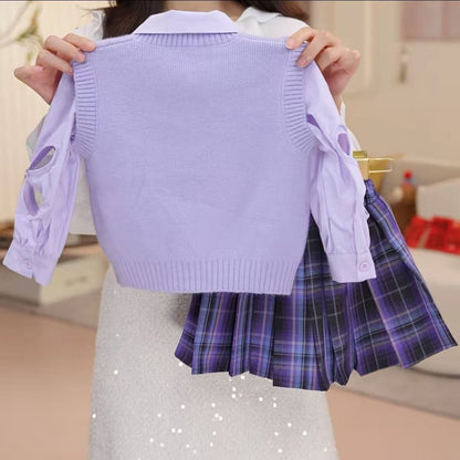 Girls Vest three-piece suit trendy